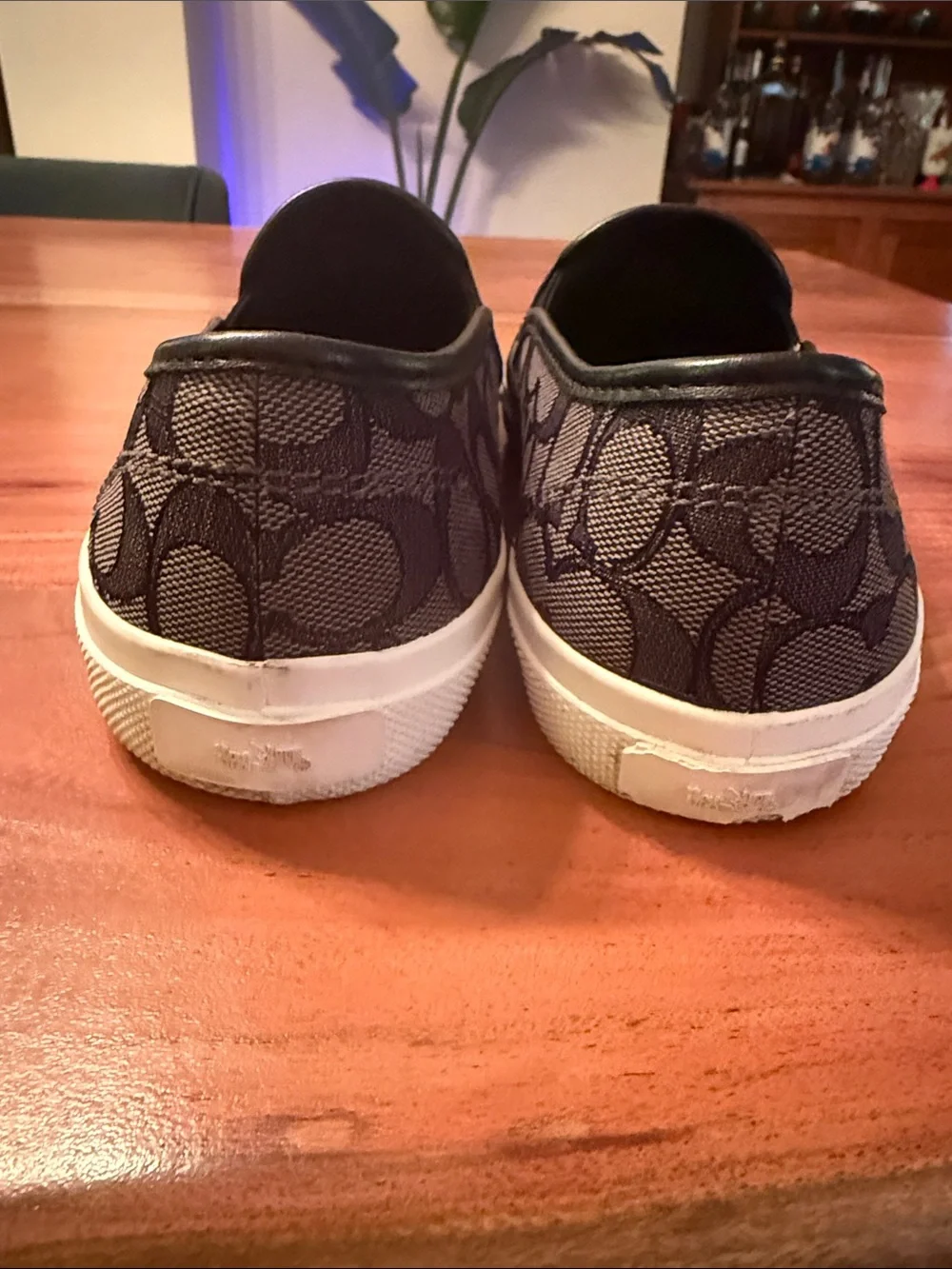 Coach Chrissy Charcoal Signature Slip-On Loafers. Women’s size 9.5.